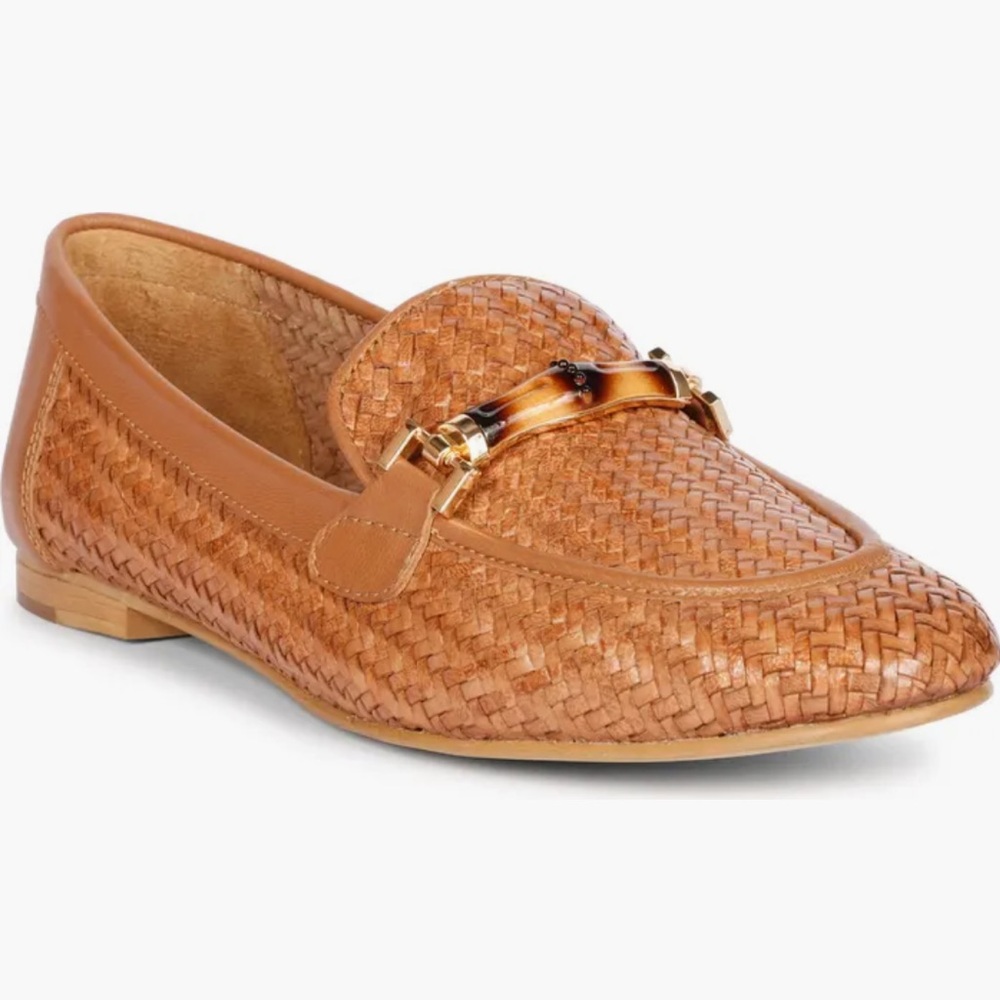 Saint G Women’s Marisa Cuoio Woven Loafers EUC with box.